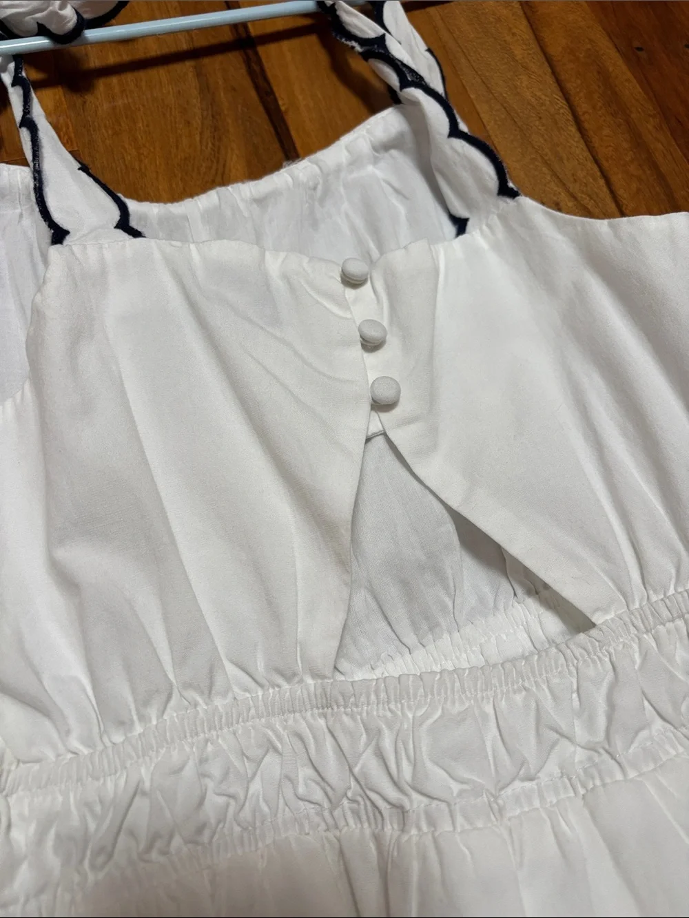 Brand new White Scalloped Strap Sundress for Girls